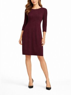 Banana Republic Maroon Wool
blend Sweater Dress | Soft Knit | Minimal Chic